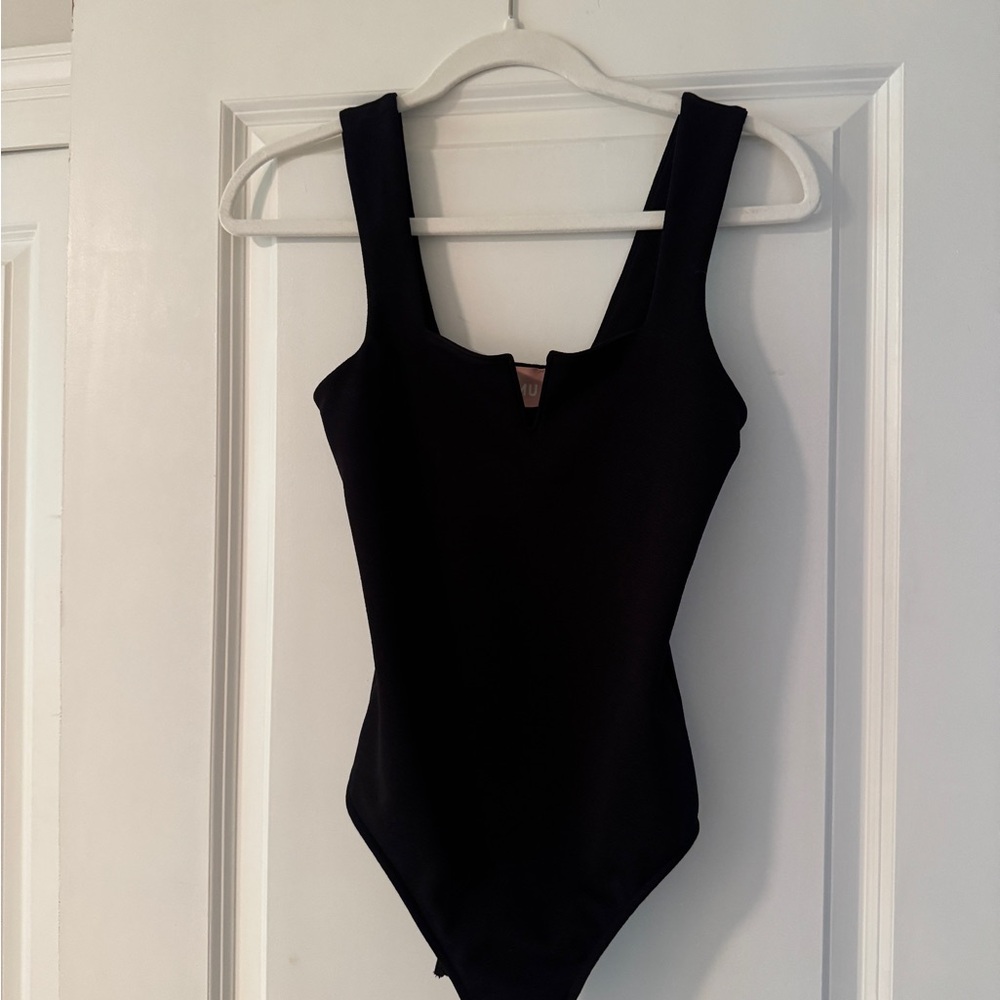 Show Me Your Mumu Black Notch Bodysuit